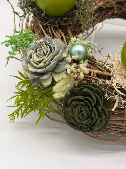 Adventskranz haltbar Weidekranz bunt 40 cm