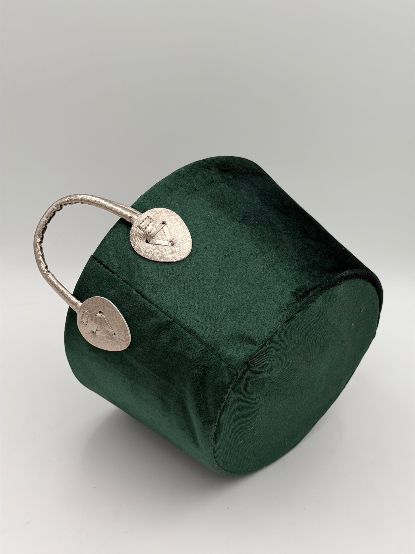 Stoff Aufbewahrungskorb glänzend mit Henkel 27 cm D