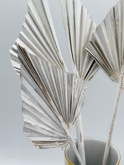 Palmblatt klein weiß 3er