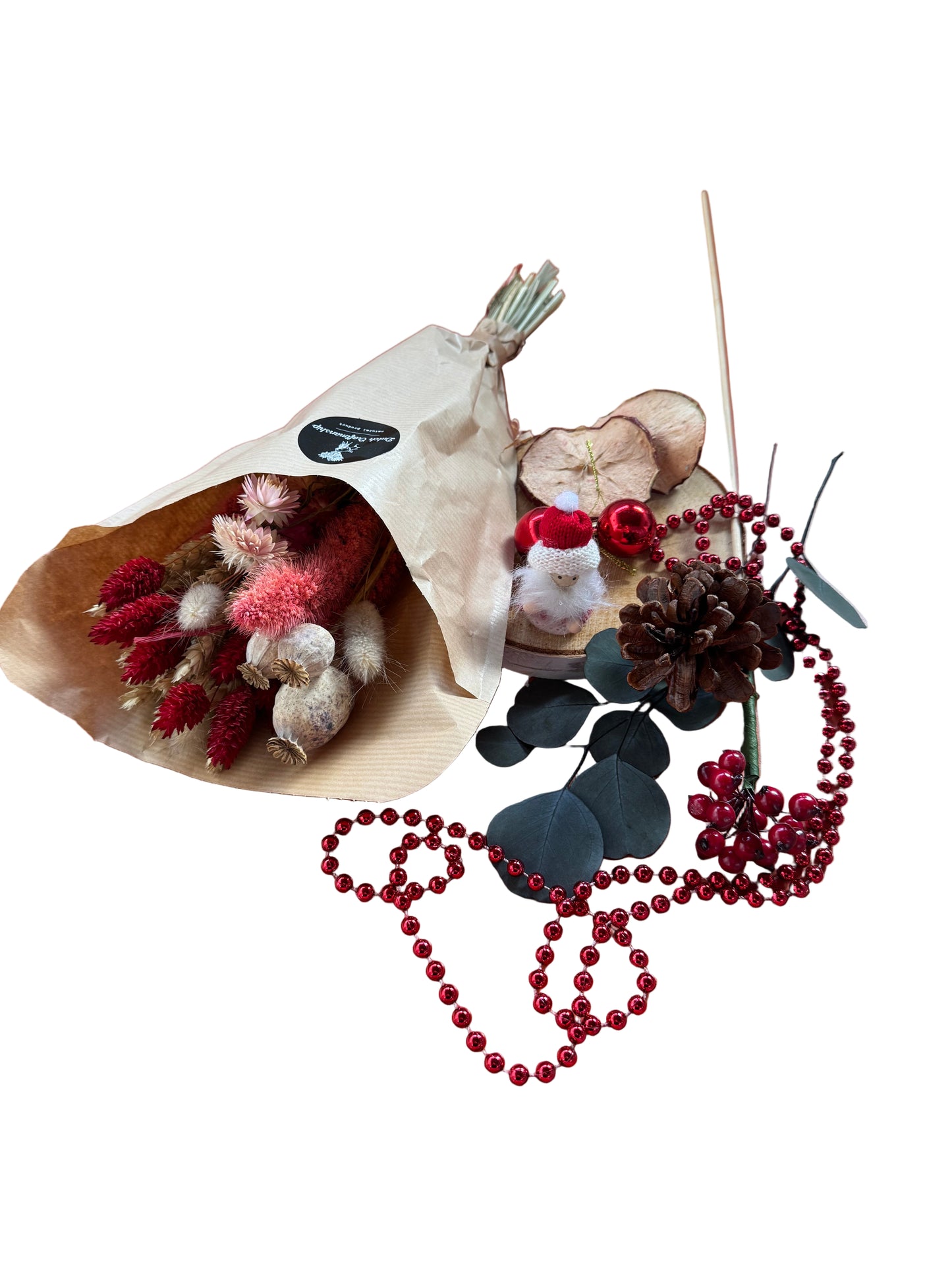 DIY Box Weihnachten rot beige