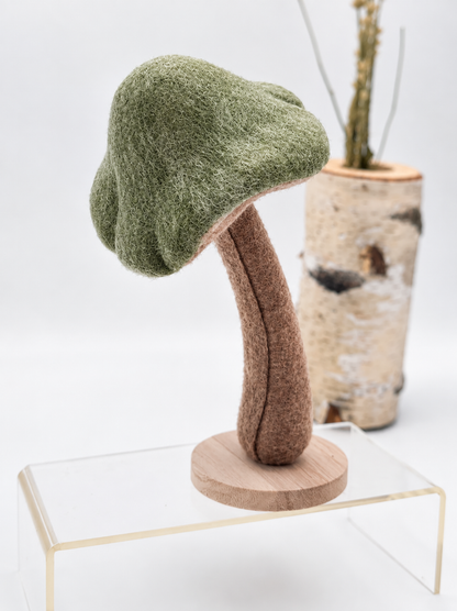 Deko-Pilz mit Filzhut & Holzfuß 21 cm x 11 cm verschiedene Farben