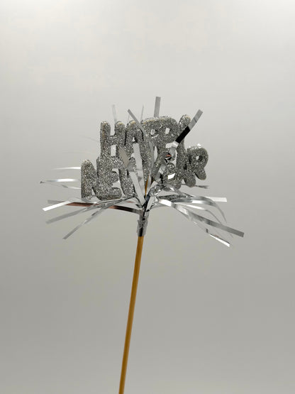 Dekostecker Silvester Party Happy New Year Sekt 50cm 1 Stück