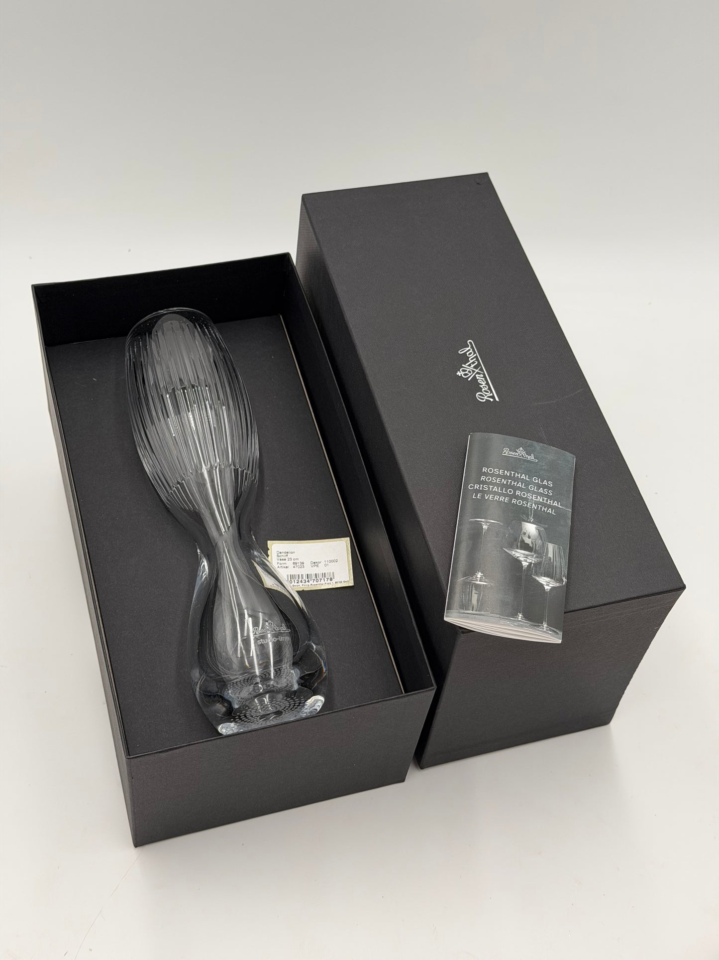 Rosenthal Studio Line Vase Glas DANDELION Schliff 23 cm im Geschenkkarton