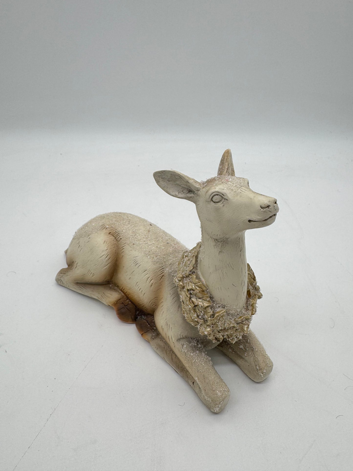 Reh liegend mit Glitzer 15 cm x 21 cm