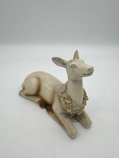 Reh liegend mit Glitzer 15 cm x 21 cm
