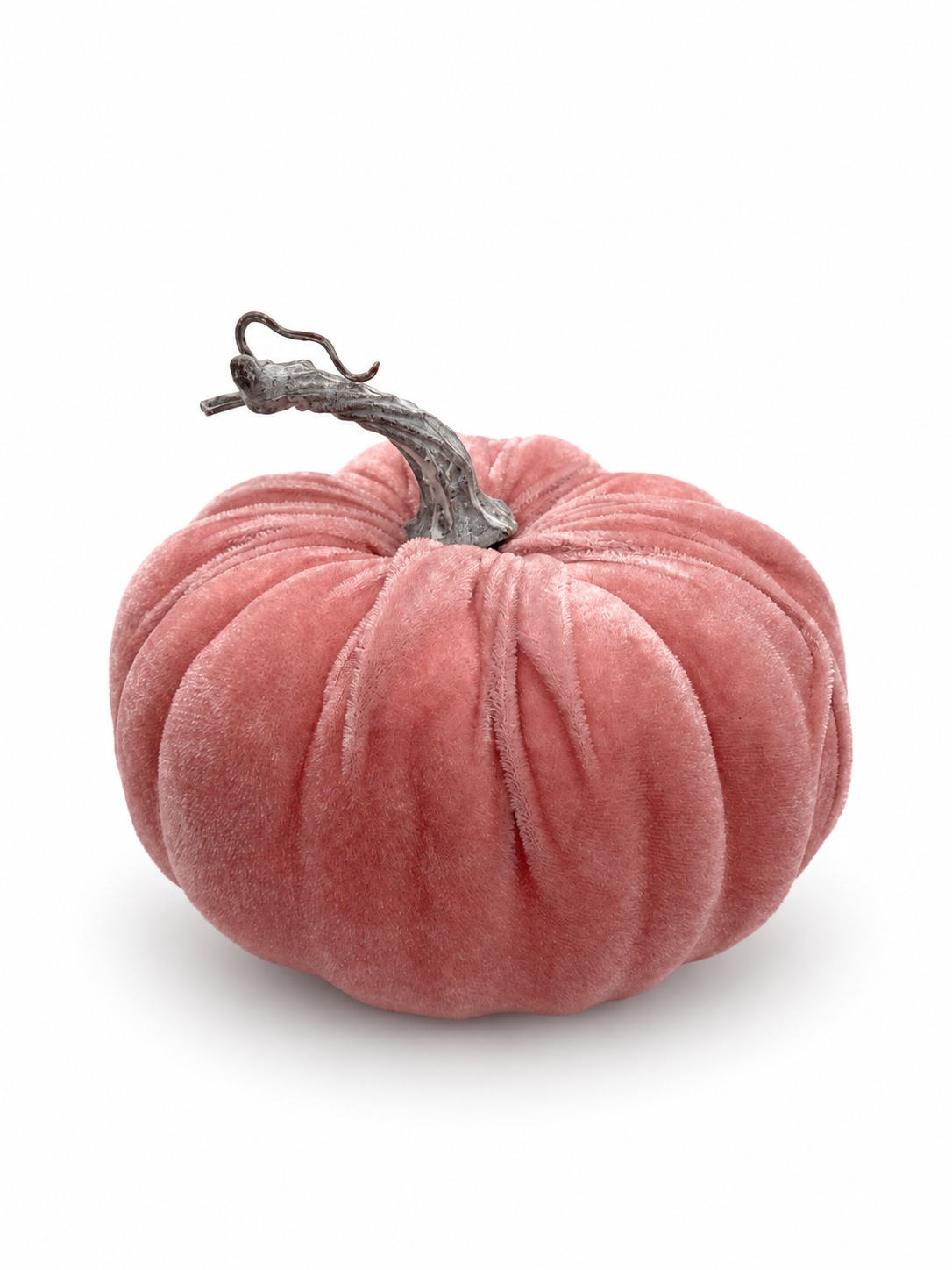Großer Deko-Kürbis Samt Ø 18 cm Herbstdekoration Beere Rosa