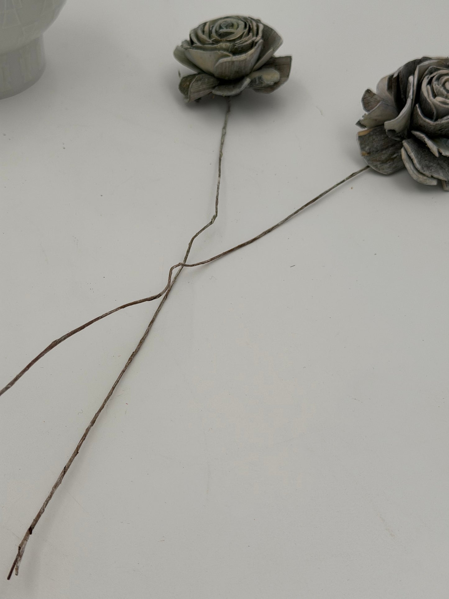 Blüte Sola am Draht grün kiwi green frosted 2 Stück