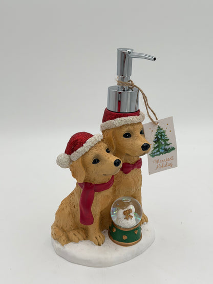 Seifenspender Hunde Weihnachten Glitter