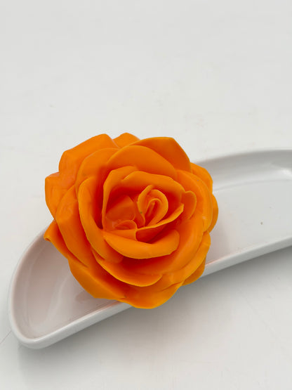 Wachs Rose orange 1 Stück