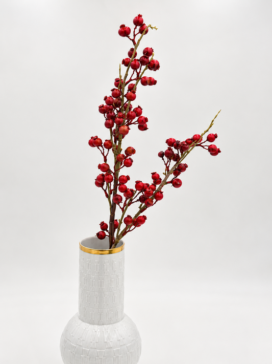 Künstlicher Beerenzweig Rot 78 cm