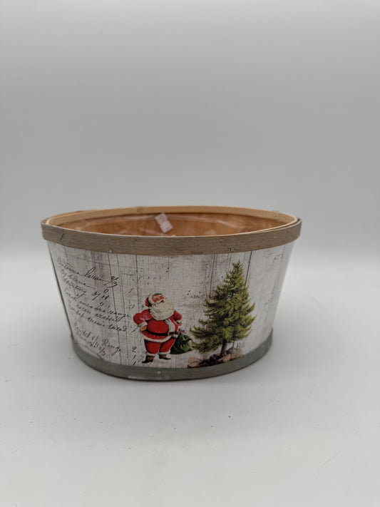 Pflanzgefäß rund mit weihnachtlichem Motiv D 22 cm