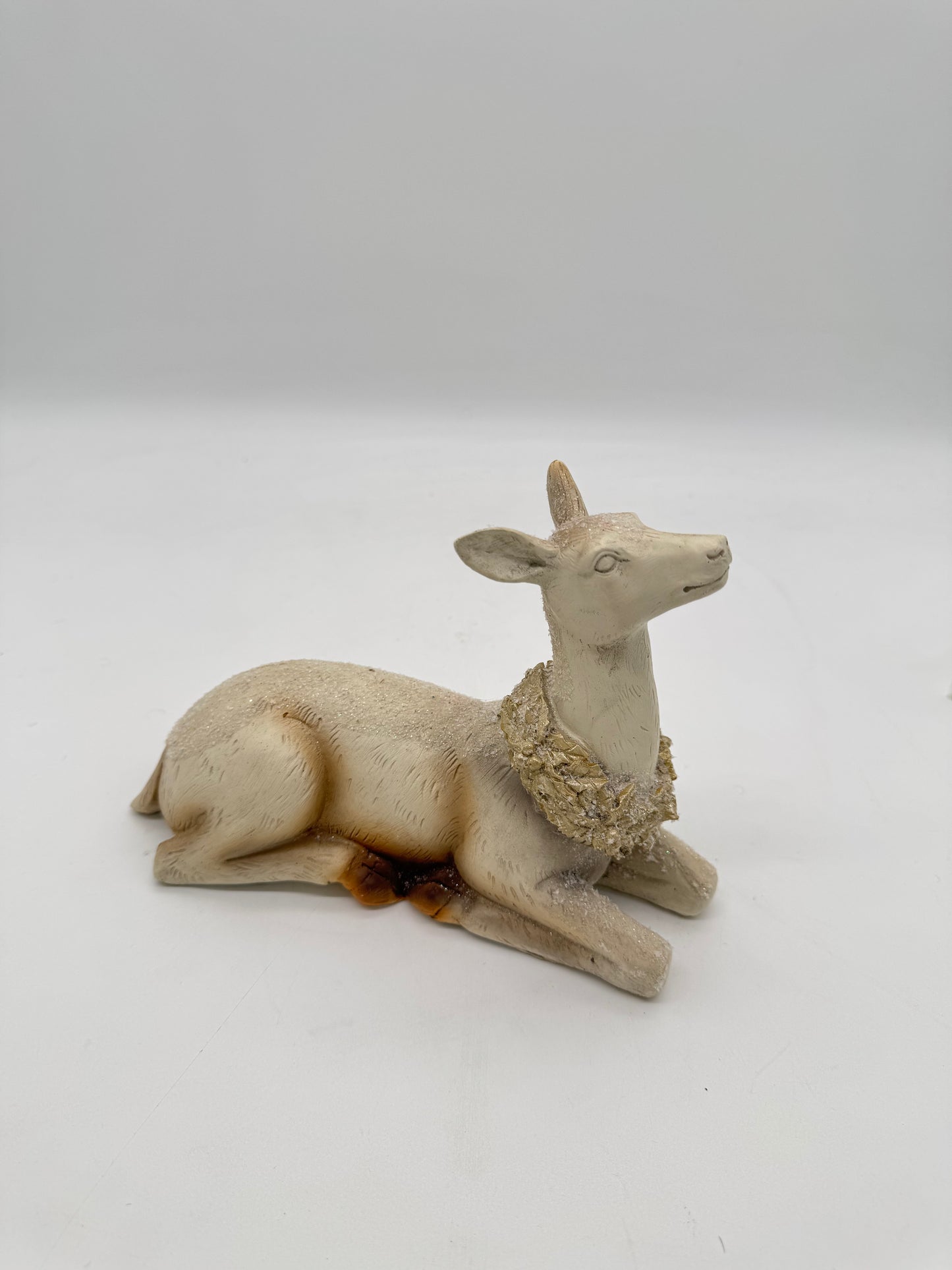 Reh liegend mit Glitzer 15 cm x 21 cm