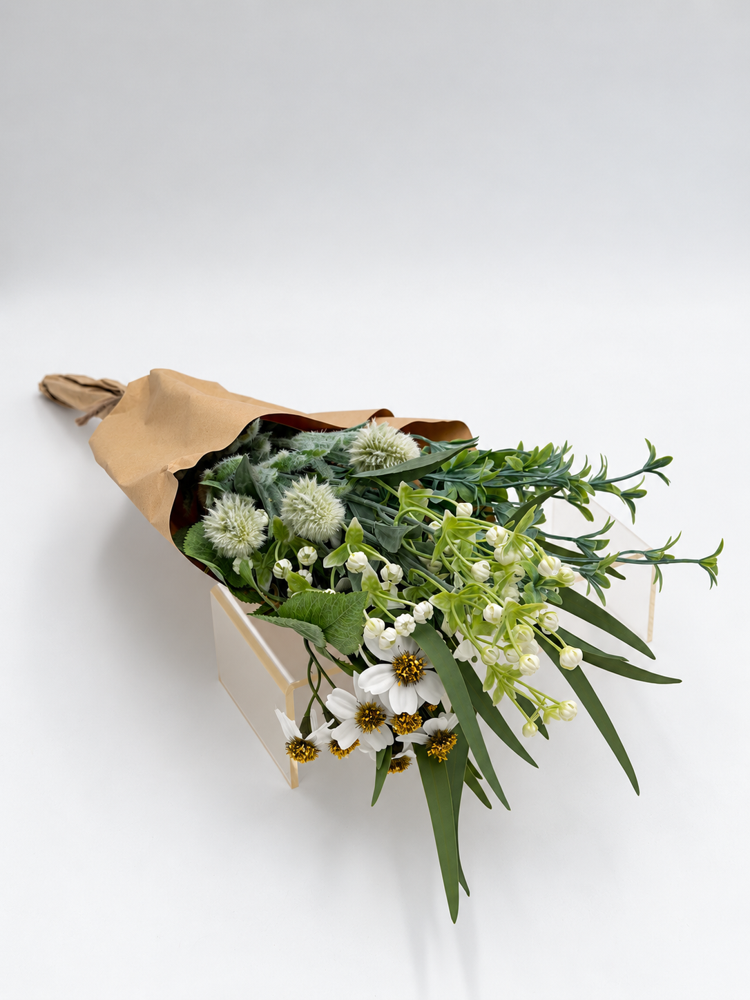 Kunstblumenstrauß „Green Garden“ Weiß & Grün