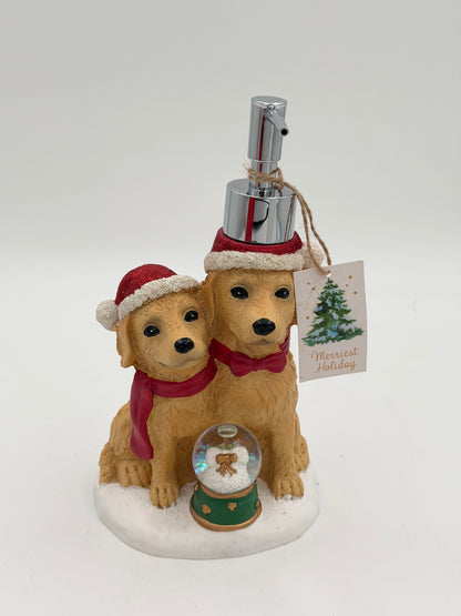 Seifenspender Hunde Weihnachten Glitter