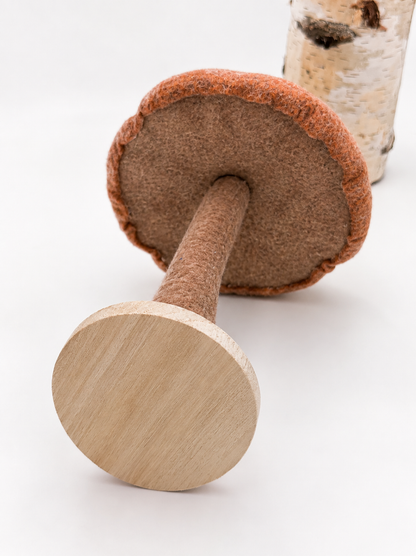 Deko-Pilz mit Filzhut & Holzfuß 26 cm x 16 cm verschiedene Farben