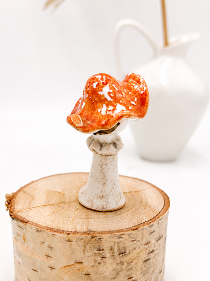 Deko-Aufsteller Pilz mit Gesicht Keramik 8 cm