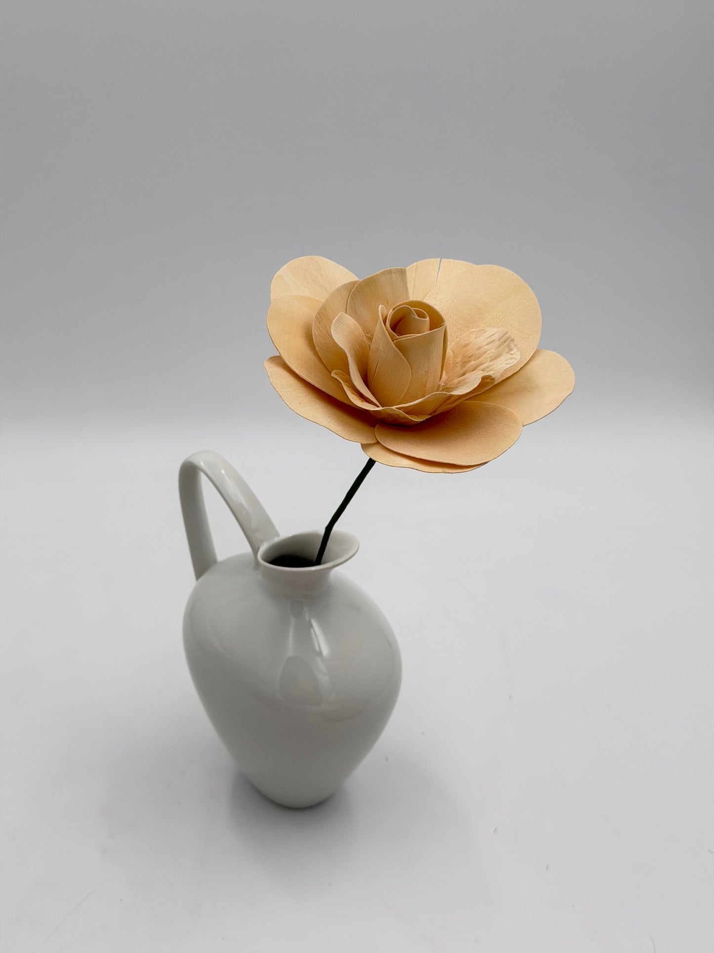 Holz Rose Natur 12 cm