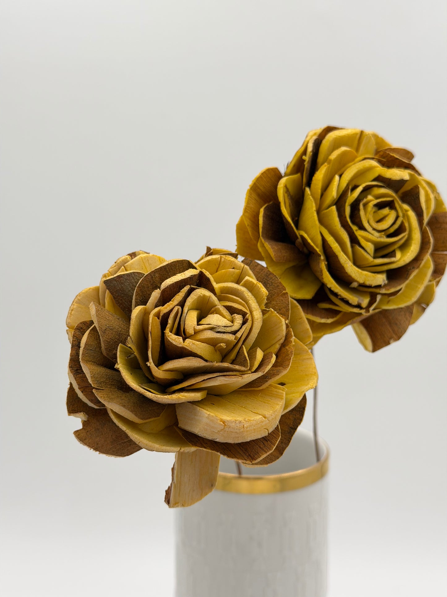 Blüte Sola am Draht sonnengelb 2 Stück