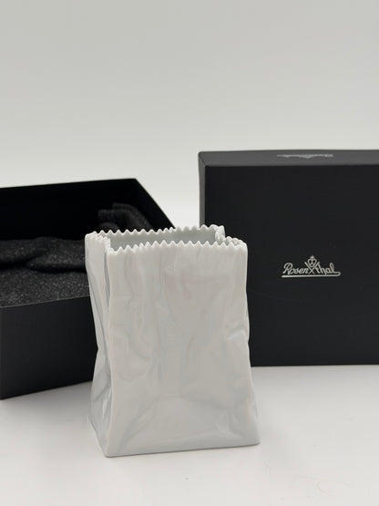 Rosenthal Studio Line Porzellan Tütenvase weiß glasiert im Geschenkkarton 3 Größen