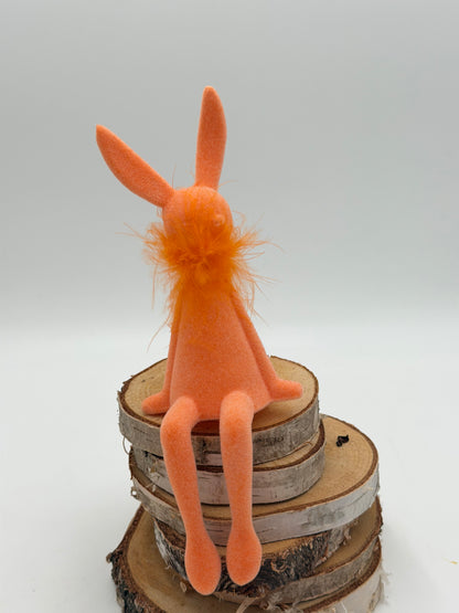 Kantenhocker Osterhase orange 27 cm beflockt sitzend 1 Stück