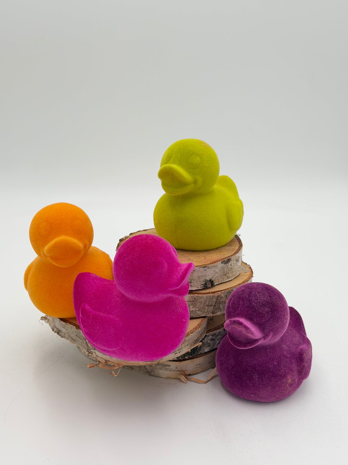 Ostern Ente 10,5 cm beflockt 1 Stück