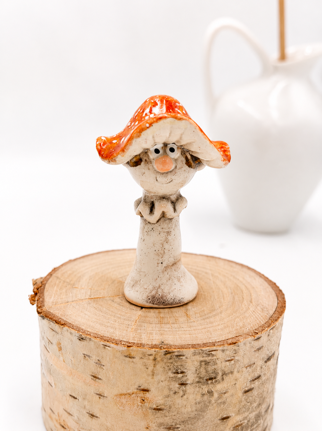 Deko-Aufsteller Pilz mit Gesicht Keramik 8 cm