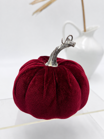 Deko-Kürbis Samt Ø 12 cm Herbstdekoration Beere Rosa