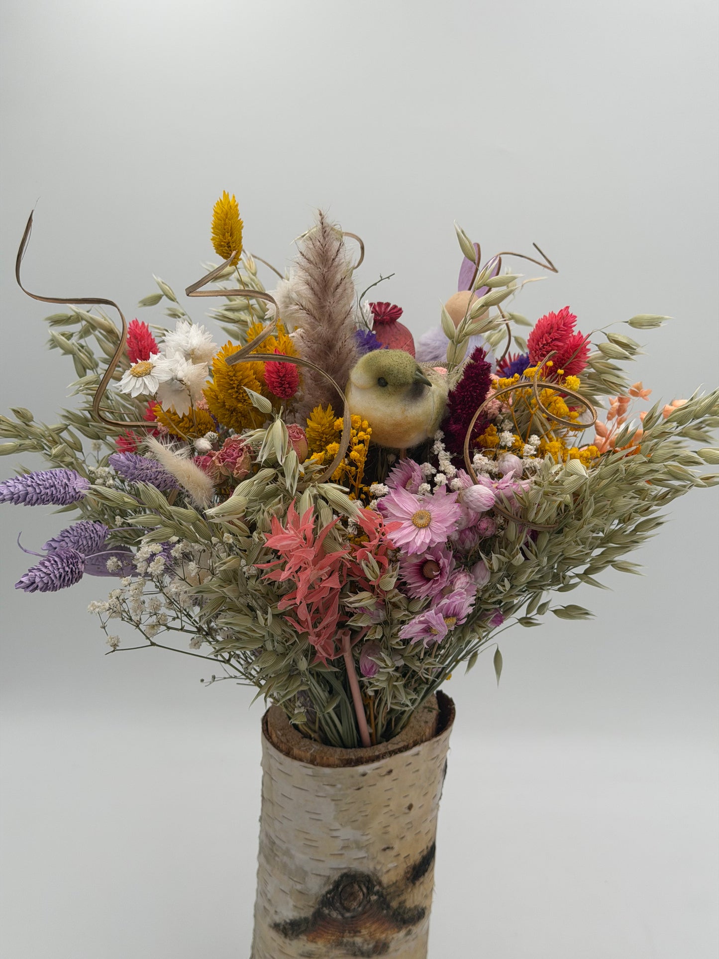 Trockenblumenstrauß Ostern bunt