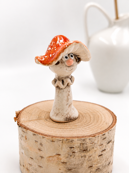 Deko-Aufsteller Pilz mit Gesicht Keramik 8 cm