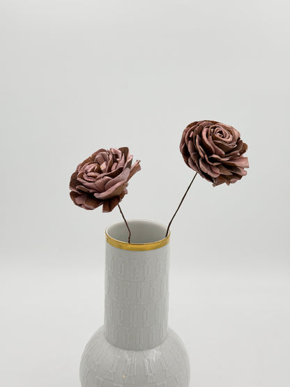 Blüte Sola am Draht altrosa 2 Stück