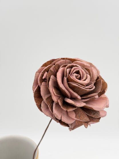 Blüte Sola am Draht altrosa 2 Stück