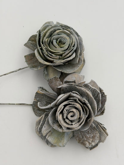 Blüte Sola am Draht grün kiwi green frosted 2 Stück