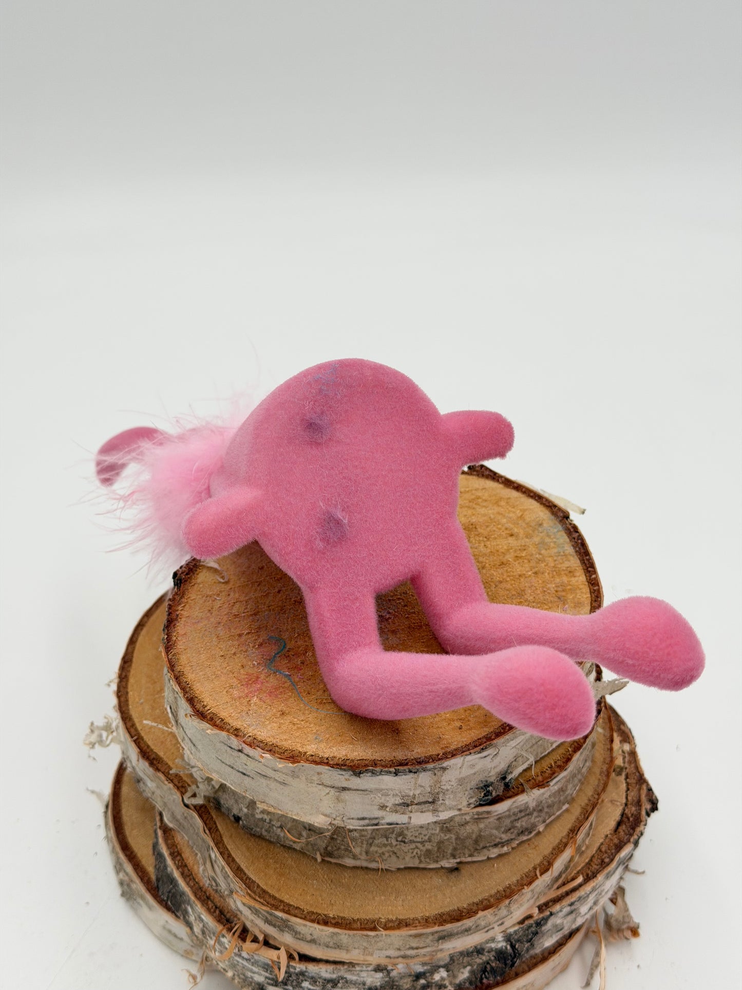 Kantenhocker Osterhase pink 27 cm beflockt sitzend 1 Stück