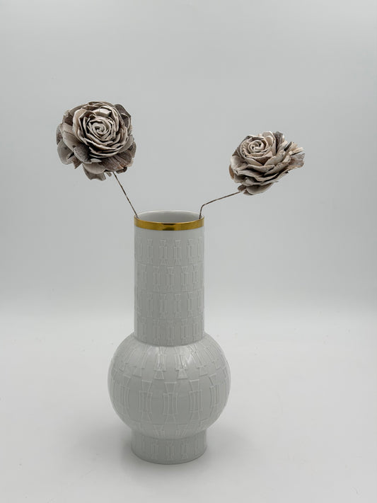 Blüte Sola am Draht weiß white washed 2 Stück