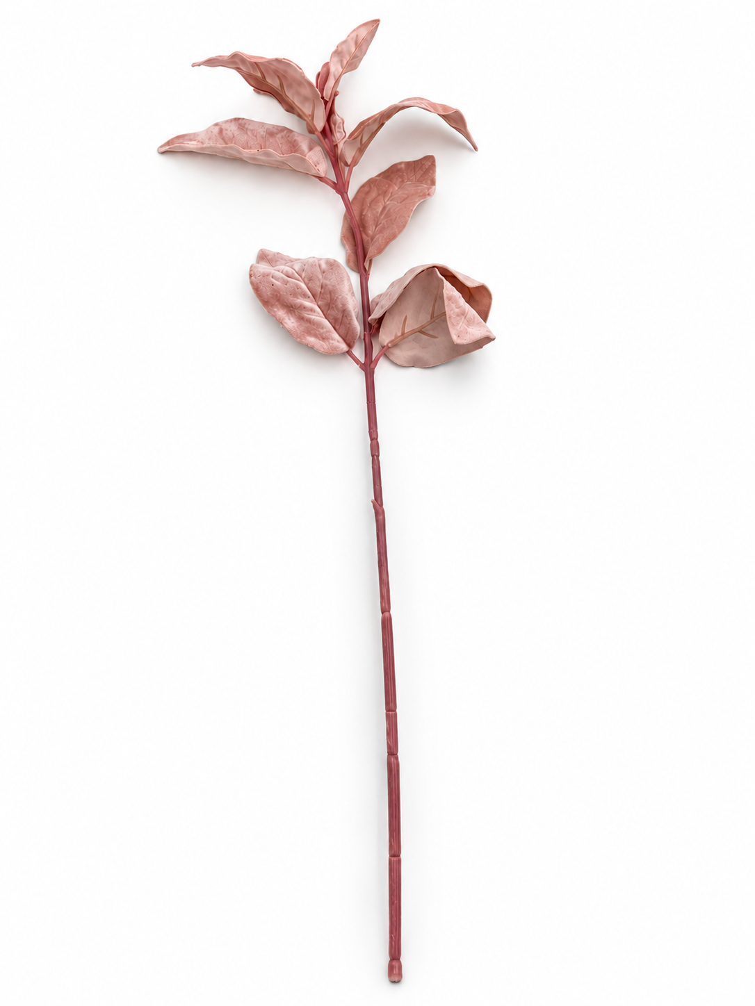 Künstlicher Samt-Blätterzweig Lammohr Rosa Velvet 66 cm