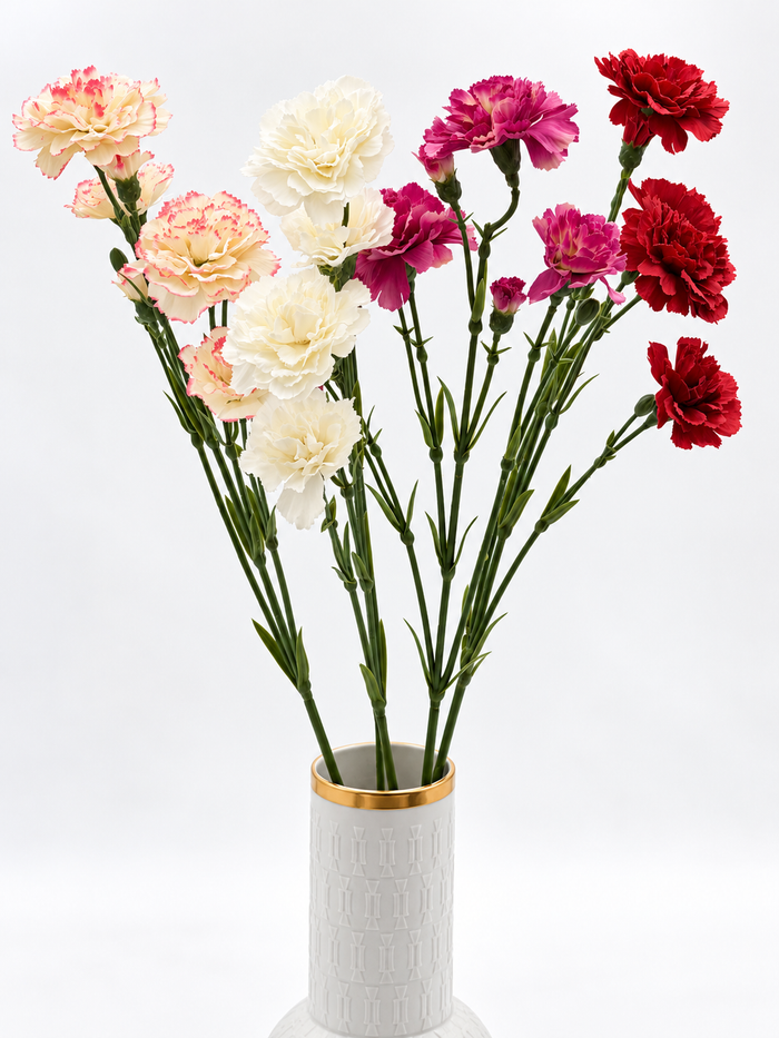 Künstliche Spray-Nelke 62 cm verschiedene Farben