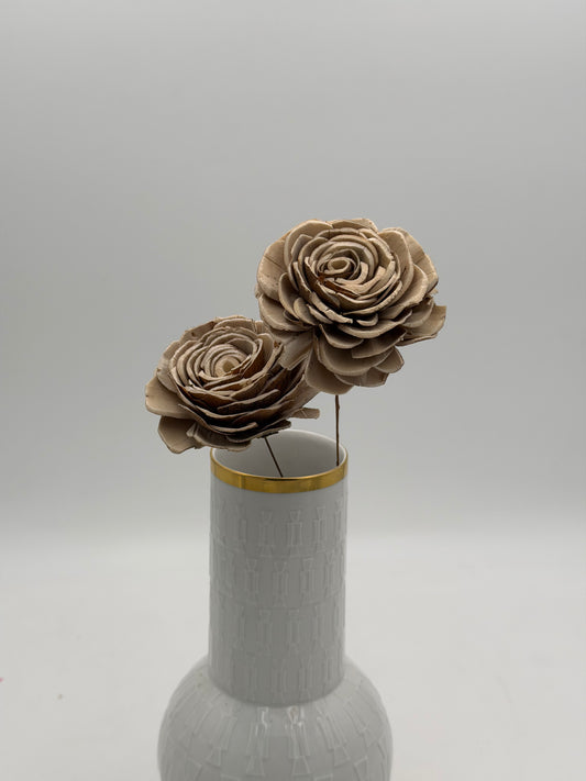 Blüte Sola am Draht beige Baileys 2 Stück