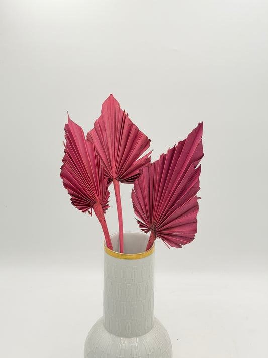 Palmblatt rosa mauve 3er