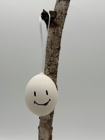 12 Stück Ostereier zum Hängen mit Gesicht Smiley