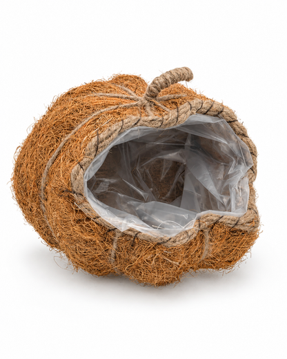 Pflanzkürbis aus Sisal und Jute Orange Ø 22 cm