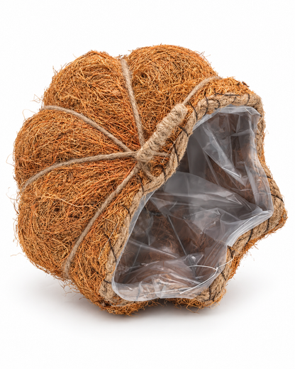 Pflanzkürbis aus Sisal und Jute Orange Ø 22 cm