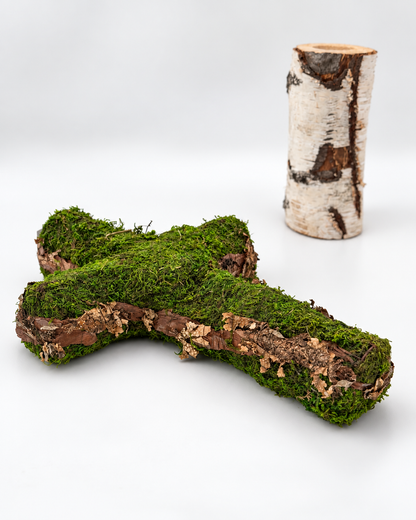 Steckkreuz Moos Rattan Rinde Natur 37 x 26 cm