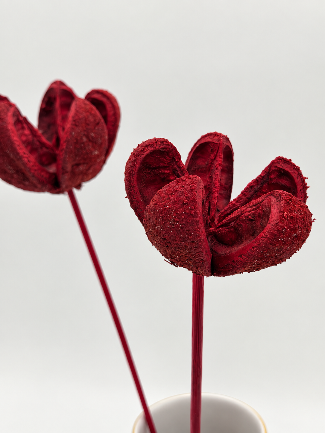 Bullet Blume am Stiel rot 2 Stück