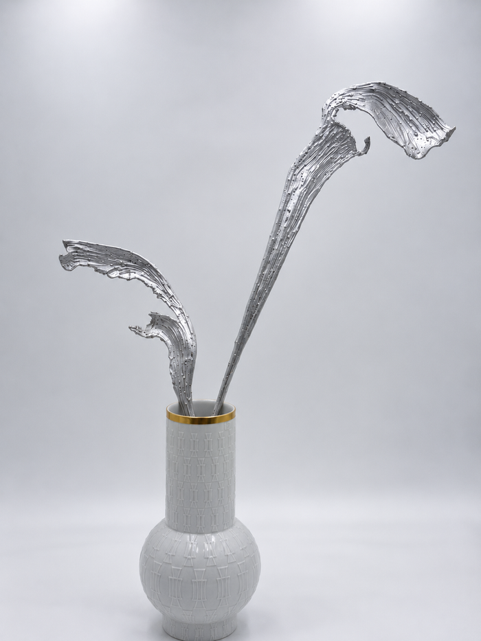 Geweihholz silber 2 Stück