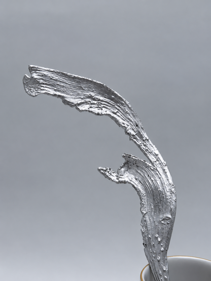 Geweihholz silber 2 Stück