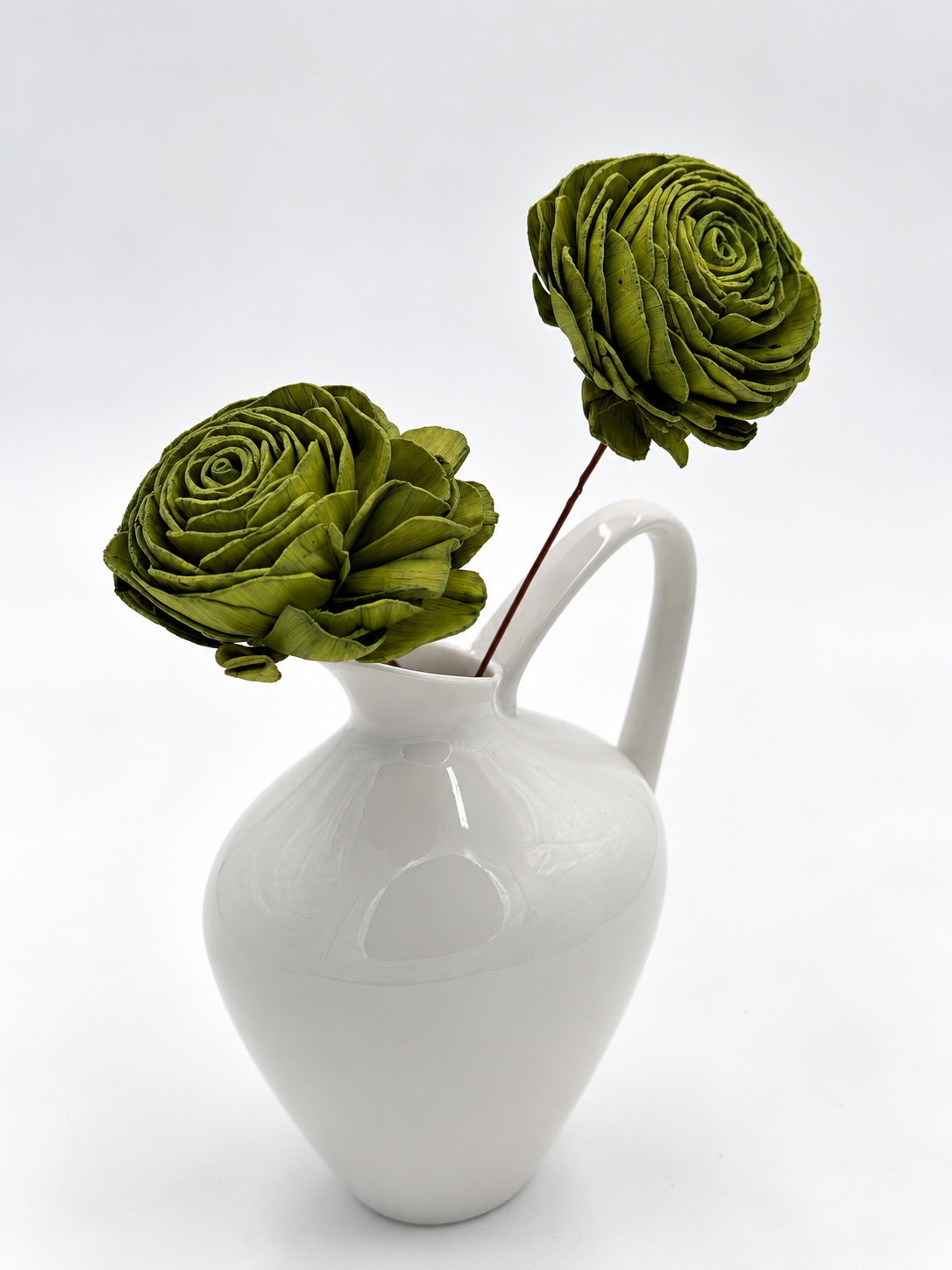 Blüte Rose Sola am Draht Kiwi Grün 2 Stück