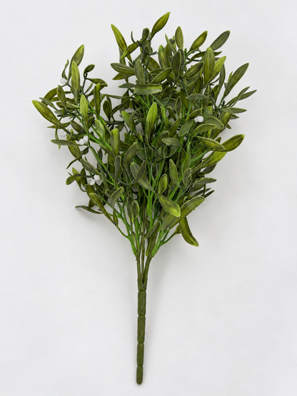 Künstlicher Mistelzweig Grün mit weißen Beeren 39 cm