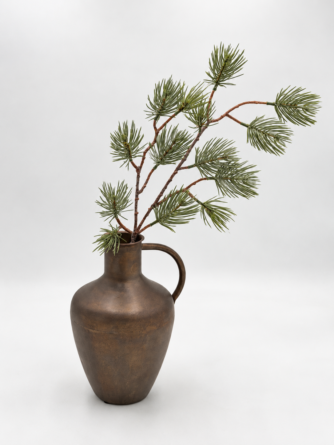 Künstlicher Kiefernzweig Grau-Grün 55 cm