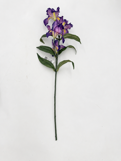 Künstlicher Iriszweig mit 4 Blüten Blau Lila