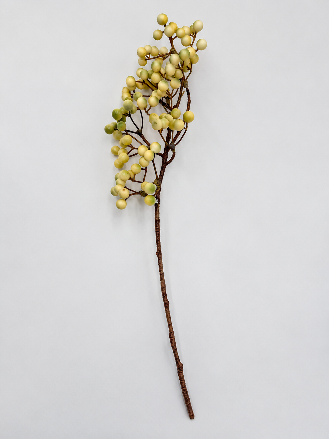 Künstlicher Beerenzweig Creme-Grün 45 cm